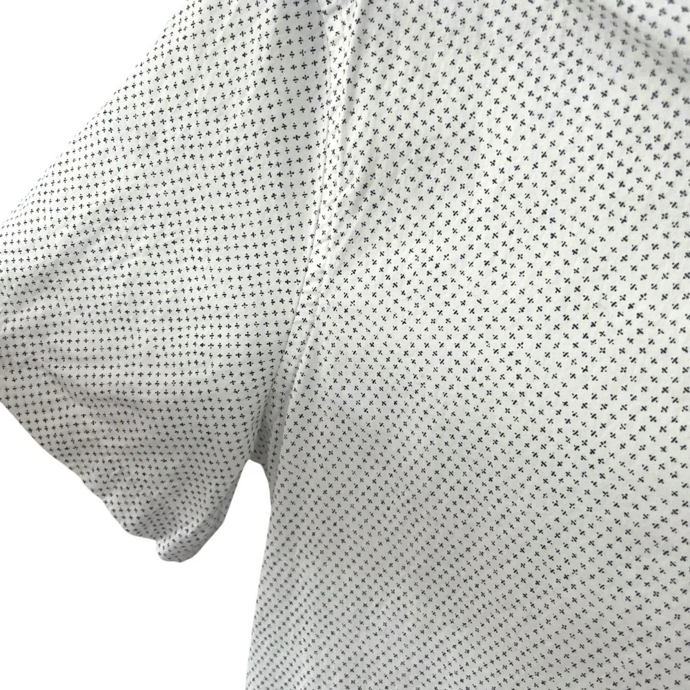 JCrew Classic Stretch White Cotton Button Down Short Sleeve Shirt Collared